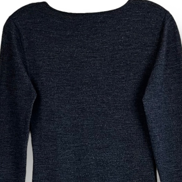 Theory Jiya B New Steady Wool Blend Sweater Dress In Charcoal Gray Size P/TP - 0 - Picture 8 of 11